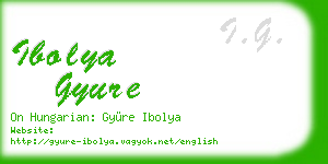 ibolya gyure business card